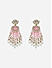 Fida Baby Pink & White Traditional Wedding Pearl Kundan Women Dangler Earrings