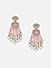 Fida Baby Pink & White Traditional Wedding Pearl Kundan Women Dangler Earrings