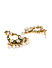 Gold Tone and Green Floral Contemporary Earring For Women