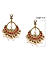 FIDA ETHNIC Gold-Toned & Red Circular Chandbalis for women