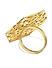 Gold Plated Geometric Statement Ring