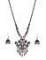 Ghungroo Silver Plated Oxidised Necklace & Earring Set