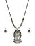 Ghungroo Silver Plated Oxidised Necklace & Earring Set