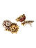 Kundan Beads Maroon Enamelled Gold Plated Jhumka Earring