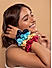 Set Of 4 Multicolor Satin Scrunchie Rubber Band 