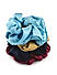 Set Of 4 Multicolor Satin Scrunchie Rubber Band 