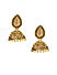 Gold Plated Temple Floral Jhumka Earring