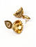 Gold Plated Temple Floral Jhumka Earring