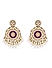 Fida Ethnic Purple Meenakari Pearl & Kundan Studded Circular Floral Drop Earring for Women