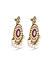 Fida Ethnic Purple Meenakari Pearl & Kundan Studded Circular Floral Drop Earring for Women