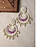 Fida Ethnic Purple Meenakari Pearl & Kundan Studded Chandbali Earring for Women