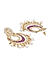 Fida Ethnic Purple Meenakari Pearl & Kundan Studded Chandbali Earring for Women