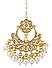 Pearls Kundan Gold Plated Crescent Maangtikka