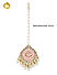 Pastel Pink Kundan Pearls Gold Plated Maang Tikka 