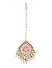 Pastel Pink Kundan Pearls Gold Plated Maang Tikka 