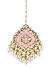 Pastel Pink Kundan Pearls Gold Plated Maang Tikka 