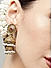 White Pearls Gold Plated Temple Layered Jhmuka Earrings