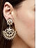 White Pearls Gold Plated Floral Chandbali Earring