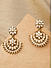 White Pearls Gold Plated Floral Chandbali Earring