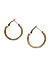 White Beads Gold Plated Classic Hoop Earring