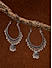 Ghungroo Silver Plated Oxidised Oversized Hoop Jhumka Earring