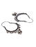 Ghungroo Silver Plated Oxidised Oversized Hoop Jhumka Earring