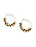 White Pearls Gold Plated Hoop Earring