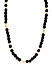 Men Black Beaded Necklace