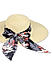 Stylish Black Printed Scarf Summer Beach Hats For Women