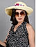 Stylish Maroon Printed Scarf Summer Beach Hats For Women