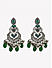 Fida Green Beads Oxidised Festive Dangler Earrings Women