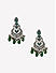 Fida Green Beads Oxidised Festive Dangler Earrings Women