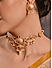 Fida Ethnic Gold Plated Pearl Choker Necklace with Earrings jewellery Set for Women