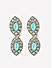 Fida Modern Aqua Blue Silver American Diamond Jewellery Set Women