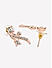 Fida Elegant Rose Gold CZ Floral Party Jewellery Set Women