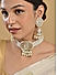 Fida Wedding Dulhan Gold & White Pearl Kundan Choker Necklace with Jhumki Earrings Women Jewellery Set