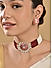 Fida Dulhan Red & White Kundan Pearl Wedding Choker Necklace with Stud Earrings Women Jewellery Set