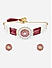 Fida Dulhan Red & White Kundan Pearl Wedding Choker Necklace with Stud Earrings Women Jewellery Set