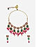 Fida Ethnic Multicolor Gold Plated Pearl Choker Necklace with Earrings jewellery Set for Women