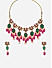 Fida Ethnic Multicolor Gold Plated Pearl Choker Necklace with Earrings jewellery Set for Women