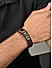 The Bro Code Brown Skull Single Faux Leather Bracelet For Men