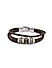 The Bro Code Brown Skull Single Faux Leather Bracelet For Men