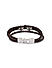 The Bro Code Brown Skull Single Faux Leather Bracelet For Men