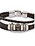 The Bro Code Brown Skull Single Faux Leather Bracelet For Men