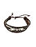 The Bro Code Brown Geometric single Layered Faux Leather Bracelet for Men