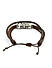 The Bro Code Brown Geometric single Layered Faux Leather Bracelet for Men