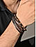 The Bro Code Multi Beaded single Layered Faux Leather Bracelet For Men