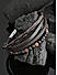 The Bro Code Multi Beaded single Layered Faux Leather Bracelet For Men