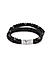 The Bro Code Multi Beaded single Layered Faux Leather Bracelet For Men