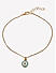 Toniq Gold Link Chain and Black Beads Set of 2 Anklets